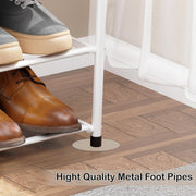 Lukzer Metal Shoe Rack & Open Display Shelf – Durable Storage Organizer
