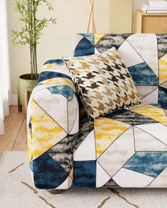 Lukzer Polyester Sofa Cover - Prism Yellow (SC-047-01)