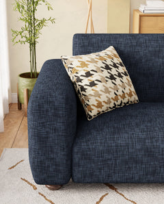 Lukzer Polyester Sofa Cover  Dark Blue Lining (SC-023-01)