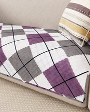 Lukzer Quilted Waterproof Sofa Mat  Multi Box Grid (SC-187-01)