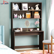 Lukzer Multi-Purpose Study & Computer Desk with Bookshelf Made with Engineered Wood (ST-008/Wenge)