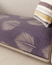 Lukzer Reversible Quilted Sofa Mat Sapphire Bloom (SC-182-01)