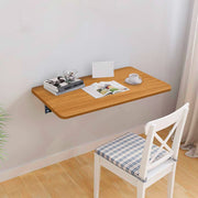 Lukzer Multi-purpose Engineered Wood Wall Mounted Foldable Rack Table (MT-002/Brown Oak)