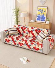 Lukzer Reversible Quilted Sofa Mat with Arms Dessert Jewel (SC-202-01)