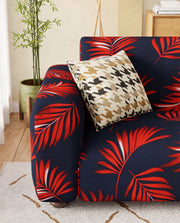 Lukzer Polyester Sofa Cover Red Leaves (SC-015-01)