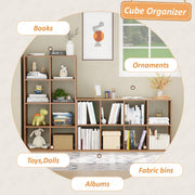 Lukzer 8 Cube Shelf Engineered Wood Bookshelf Storage Organizer (MR-009/Oak Brown)