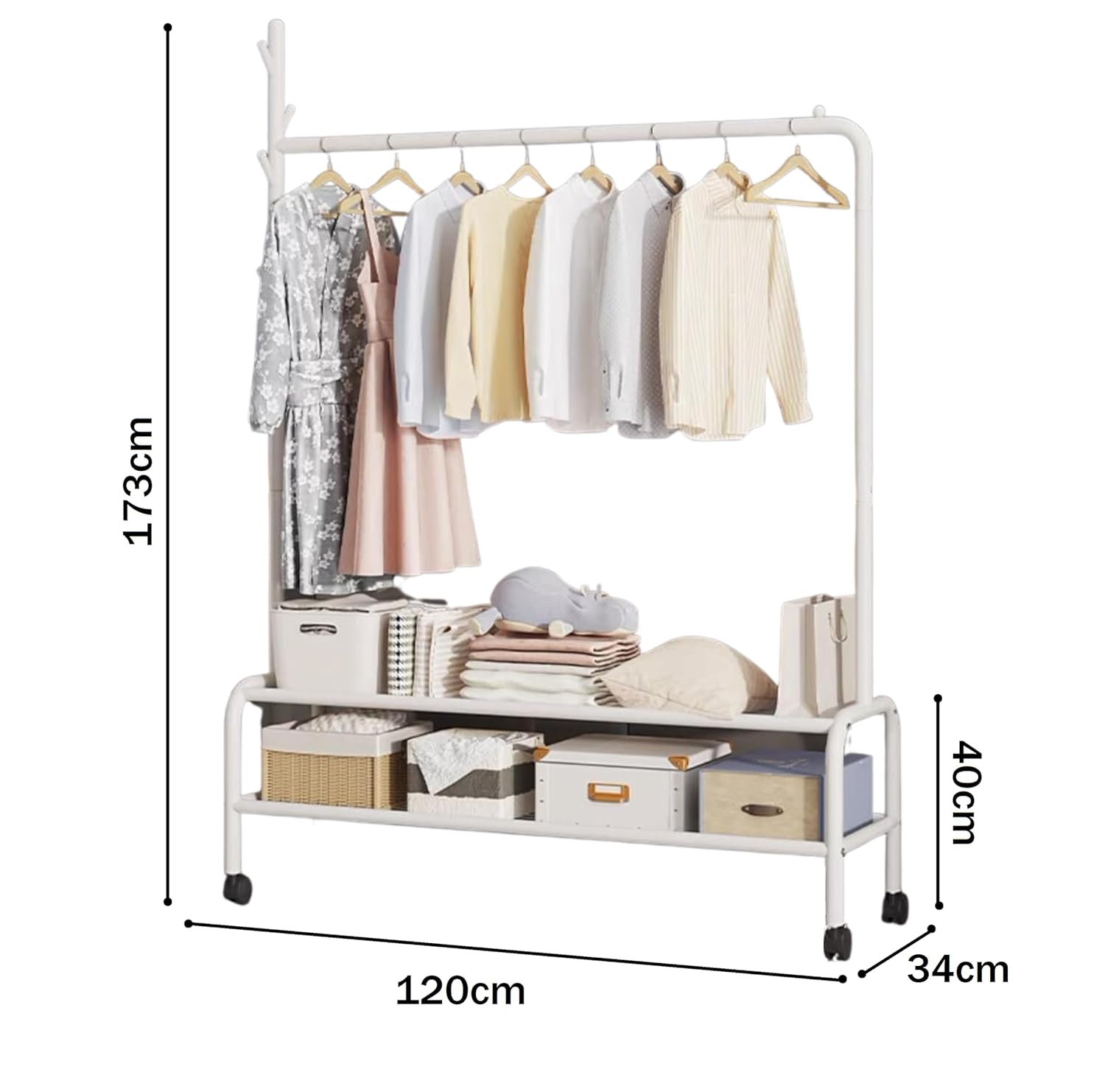 2 Bottom Garment Stand (Single Pole/120cm)