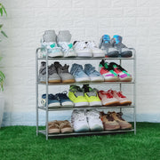 Lukzer Metal Shoe Rack & Open Display Shelf – Durable Storage Organizer