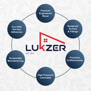 Lukzer 5-Tier Engineered Wood Shoe Rack | Multipurpose Storage Shelf (SR-002/White)