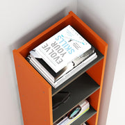 Lukzer 6 Layer Dual Tone Engineered Wood Bookshelf Multipurpose Rack (MR-005/Lavamist)