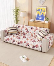 Lukzer Reversible Quilted Sofa Mat with Arms Marble Mesh (SC-204-01)