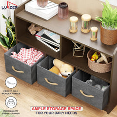 Lukzer 2-Layer Engineered Wood 3 Drawers Bookshelf & Storage Organizer (MR-025/Wenge)