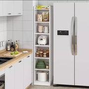 Lukzer 6 Layer Engineered Wood Bookshelf Multipurpose Rack (MR-005/White)