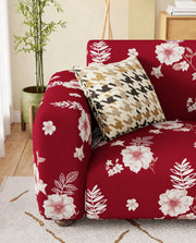 Lukzer Polyester Sofa Cover Red Flower (SC-014-01)