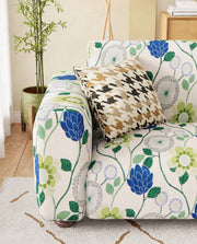 Lukzer Polyester Sofa Cover Multi Flower (SC-011-01)