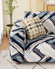 Lukzer Polyester Sofa Cover Blue Weave (SC-050-01)