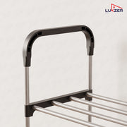 Lukzer 5-Tier Metal & Plastic Space-Saving Shoe Organizer Rack (MSR-005/Silver)