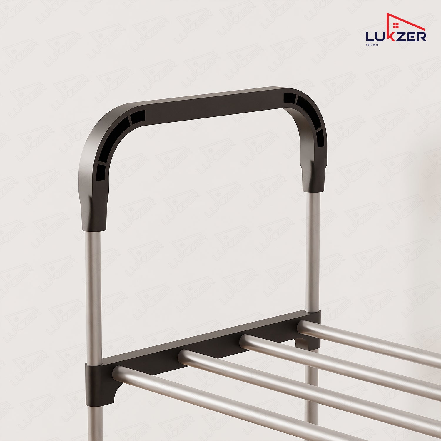 Lukzer 3-Tier Metal & Plastic Space-Saving Shoe Organizer Rack (MSR-003/Silver)