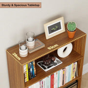 Lukzer 3‑Tier Engineered Wood Multipurpose Open Storage Organizer (MR‑014/Oak Brown)