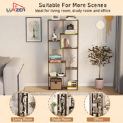 Lukzer 8 Shelves Modern Engineered Wood Book Shelf with Storage Display Rack (MR-004/Wenge)