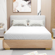 Lukzer Terry Cotton Waterproof Mattress Protector  White (MTP-WH-001)