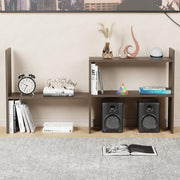 Lukzer Adjustable 5-Tier Bookshelf Multi-Functional Storage Rack Engineered Wood (MR-011/Wenge)