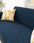 Lukzer Quilted Velvet Sofa Mat | 200 GSM Soft Washable & Removable Couch Protector | Anti-Slip Elastic Strap Cover for Living Room, Pet & Spill Protection