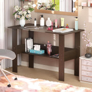 Lukzer Modern Computer Desk with Bookshelf Study Table Made with Engineered Wood (ST-005/Wenge)