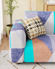 Lukzer Polyester Sofa Cover - Prism Light Blue (SC-046-01)