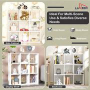 Lukzer Engineered Wood 9-Cube Multipurpose Open Storage Organizer (MR-012/White)