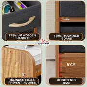 Lukzer 8 Drawer Engineered Wood Storage Organizer Cabinet with Fabric Bins (MR-028/Oak Brown)