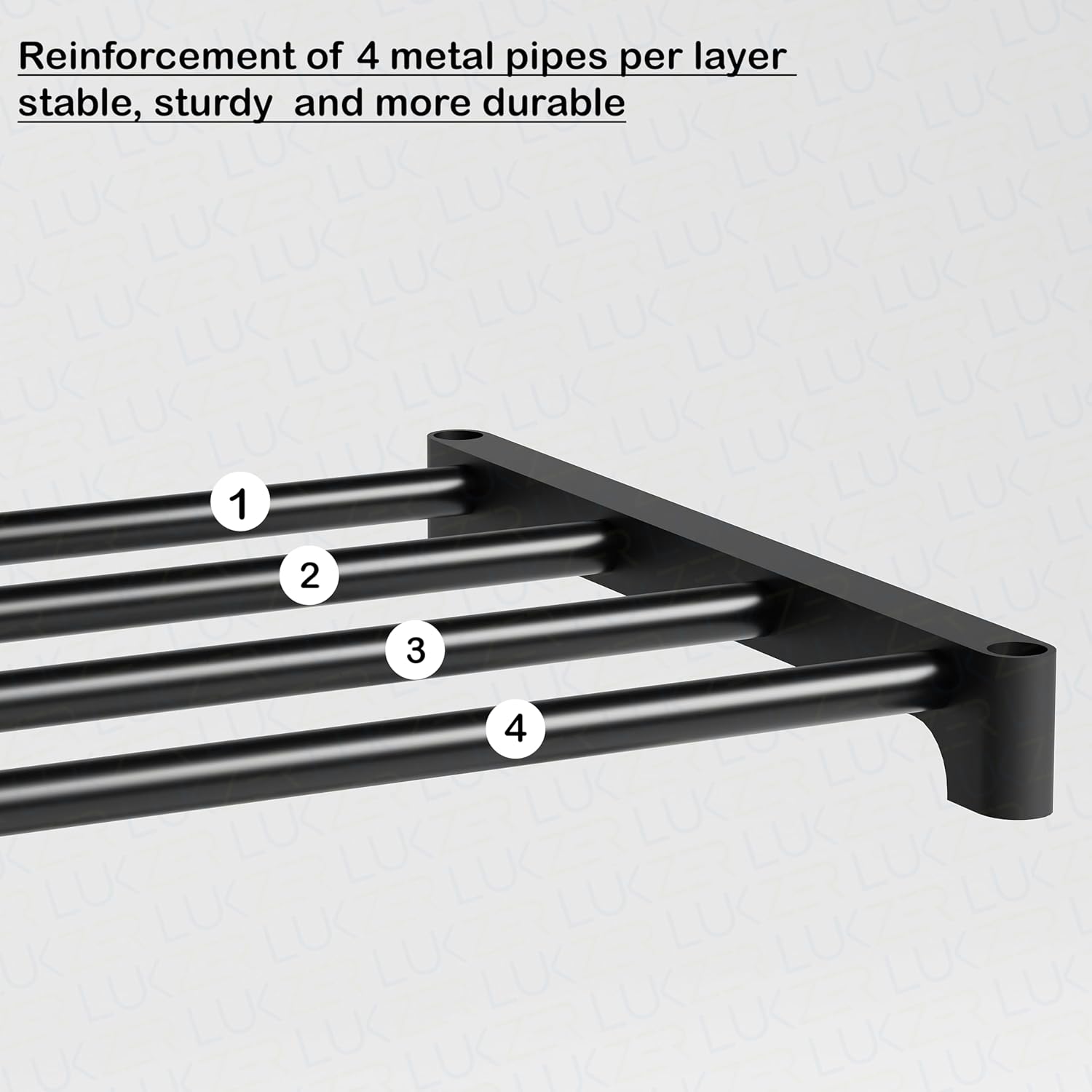 Dual Material Shoe Rack | (Black)