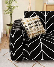Lukzer Polyester Sofa Cover Black Stripe (SC-027-01)