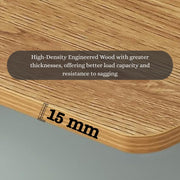 Lukzer Multi-purpose Engineered Wood Wall Mounted Foldable Rack Table (MT-002/Light Oak)