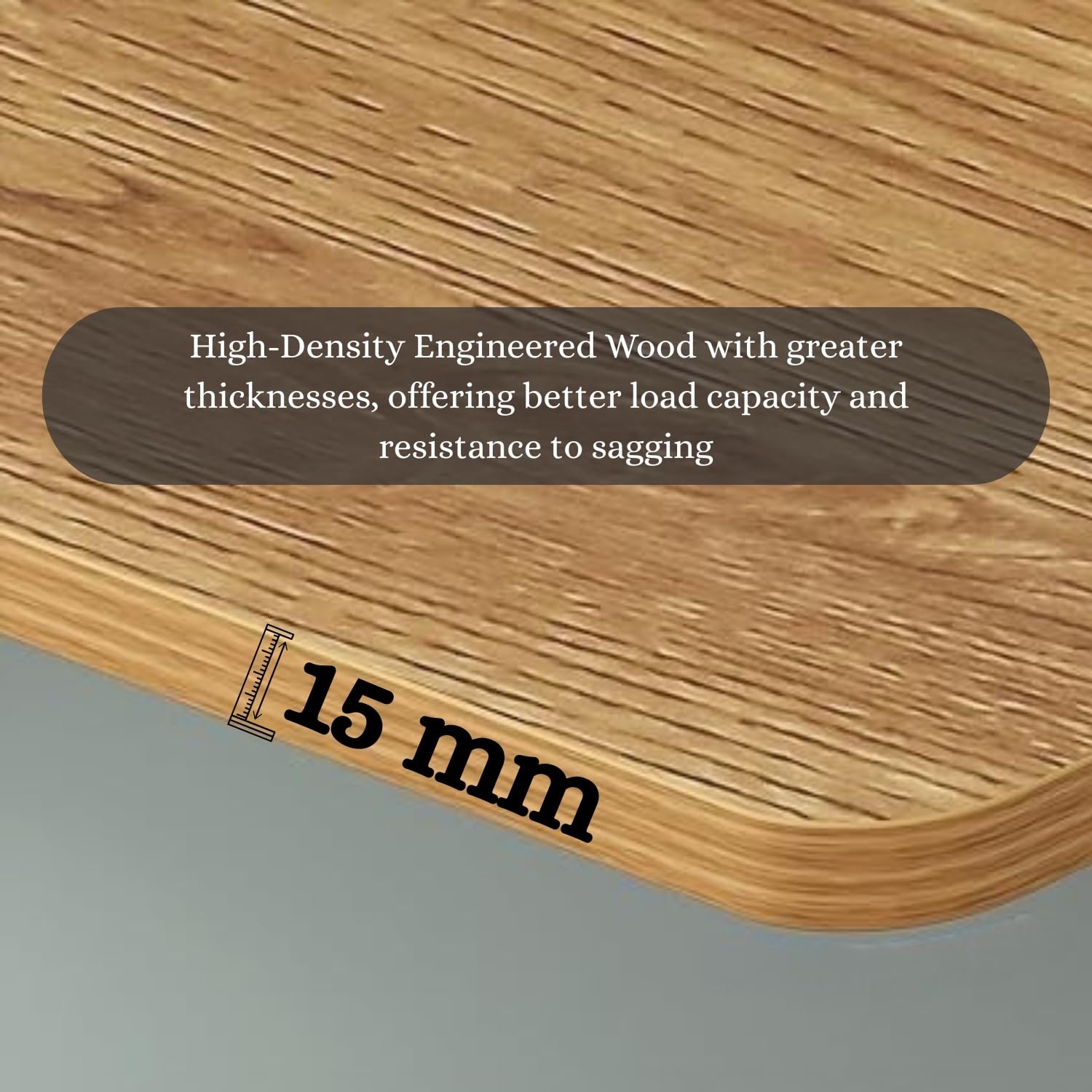 Lukzer Multi-purpose Engineered Wood Wall Mounted Foldable Rack Table (MT-002/Light Oak)