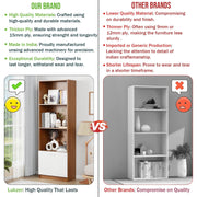 Lukzer 4-Layer Engineered Wood Bookshelf with Door | Multipurpose Rack (MR-020/Oak Brown)