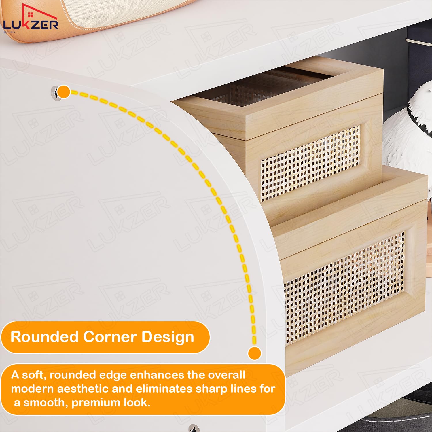 Lukzer Heavy-Duty 6 Layer Open Shoe Organizer Rack Stand (SR-005/White)
