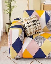 Lukzer Polyester Sofa Cover - Multicolor (SC-044-01)