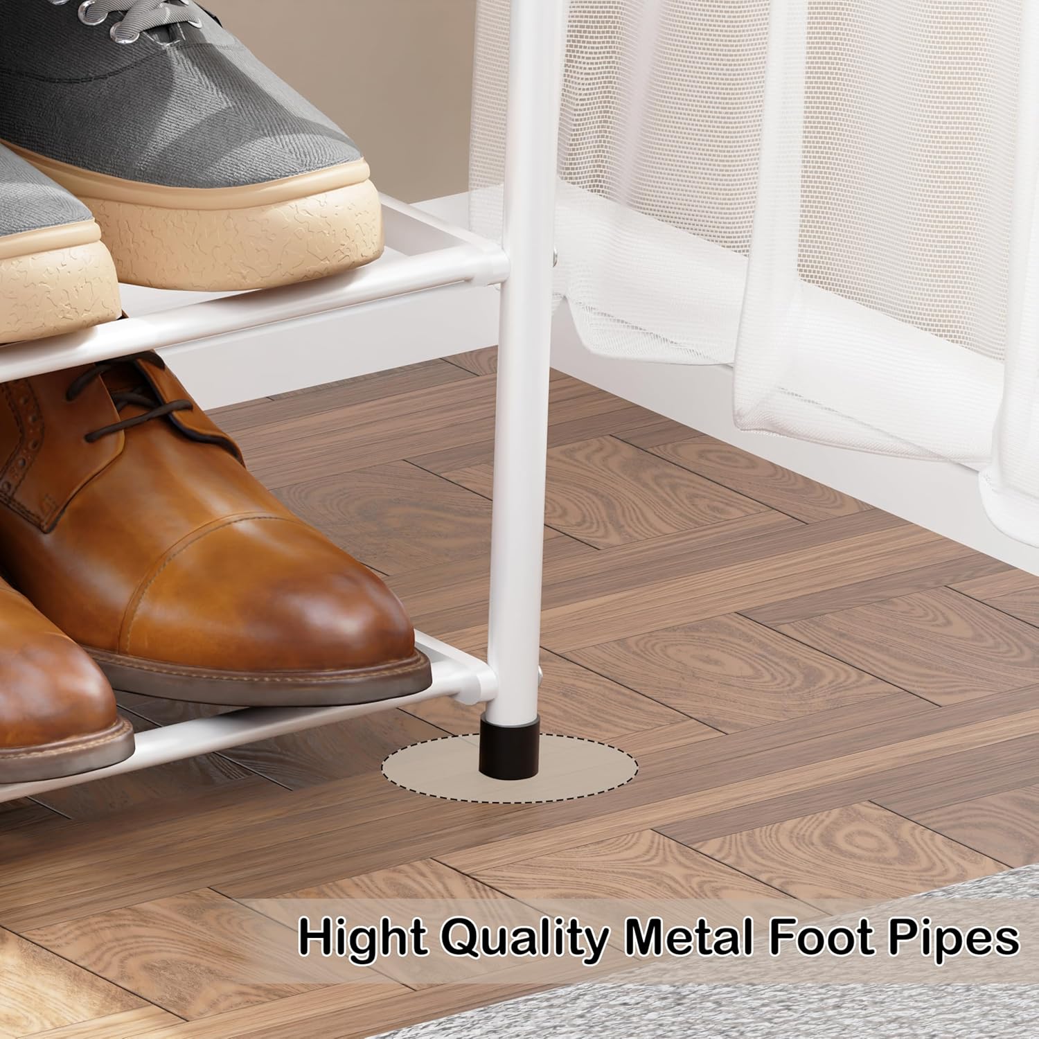 Lukzer Metal Shoe Rack & Open Display Shelf – Durable Storage Organizer