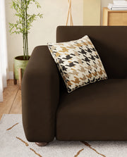 Lukzer Polyester Sofa Cover  Plain Brown (SC-031-01)