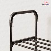 Lukzer 6-Tier Metal & Plastic Space-Saving Shoe Organizer Rack (MSR-006/Black)