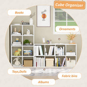 Lukzer 8 Cube Shelf Engineered Wood Bookshelf Storage Organizer (MR-009/White)