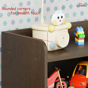 Lukzer Multipurpose 7-Section Storage Rack with 4 Shelves Bookcase & Display Unit (MR-008/Wenge)