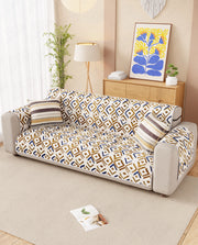 Lukzer Reversible Quilted Sofa Mat with Arms Terra Bloom (SC-205-01)