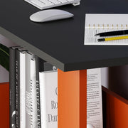 Lukzer Engineered Wood Modern Computer Desk with Bookshelf Study Table (ST-004/Lavamist)