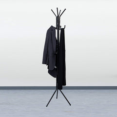 Lukzer 8-Hook Freestanding Metal Coat Stand – Stylish & Durable (Blue/White/Black, 170x42cm