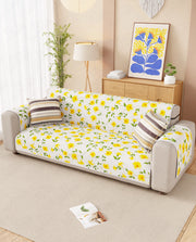 Lukzer Reversible Quilted Sofa Mat with Arms Terra Bloom (SC-205-01)