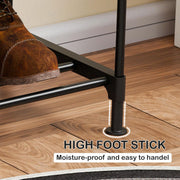 Lukzer Dual-Material Shoe Rack – Silver & Black, 3/4/5/6-Layer Storage Organizer