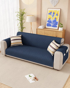 Lukzer Quilted Sofa Mat Midnight Blue (SC-191-01)