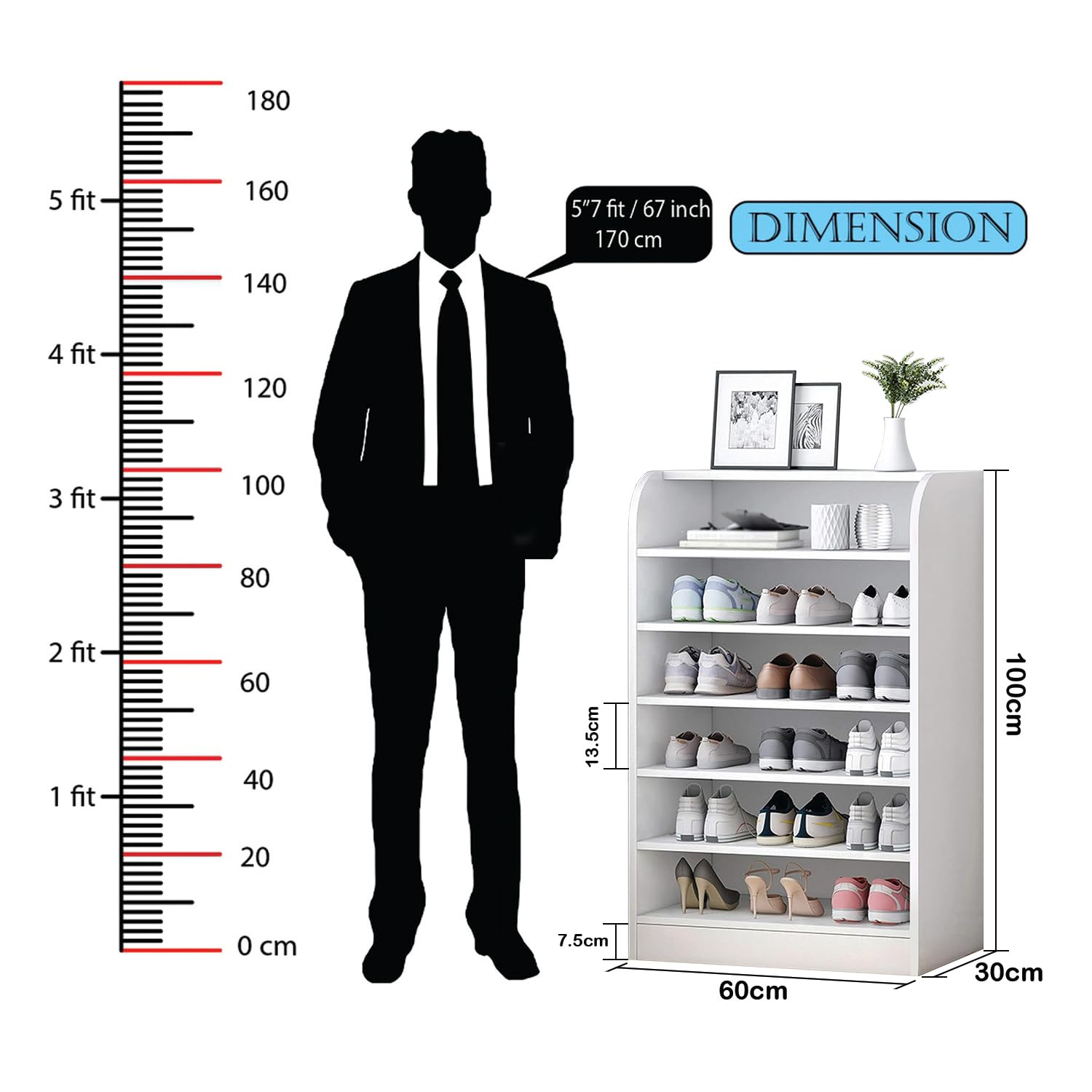 6 Layer Shoe Rack/Open Display Rack | (SR-005)